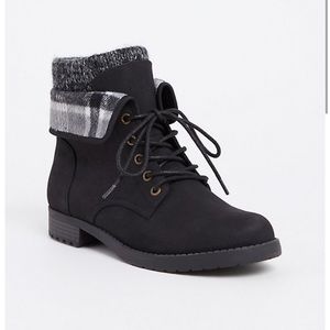 Foldover Sweater Combat Boot by Torrid